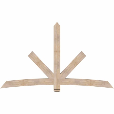 Ekena Millwork Alberta Smooth Timber Gable Bracket, Douglas Fir, 96"W x 56"H x 3 1/2"D x 5 1/2"F, 14/12 Pitch GBW096X56X0406ALB00SDF